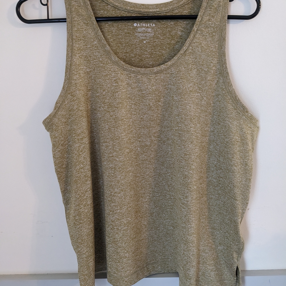 Athleta Green Sleeveless Tank Top